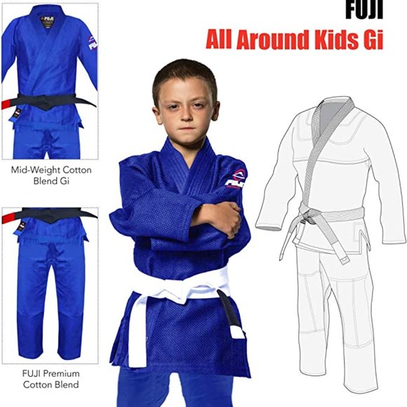 Fuji Brazilian Jiu-Jitsu Gi BJJ - Blue pants set - Picture 3 of 7